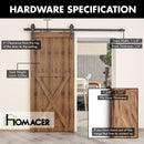 Non-Bypass Sliding Barn Door Hardware Kit - Classic Design Roller