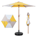 Ainfox 7.5ft Outdoor Market Patio Umbrella with Push Button Tilt and Crank, Waterproof UV Protection