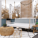 Keystone Amish Co. 4 Foot York Porch Swing Bed, White Paint