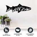 Trout Fish Metal Wall Art – Fishing Decor for Lake House & Cabin