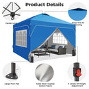 Ainfox 10ft x 10ft Pop Up Canopy Beach Tent with Four Removable Sidewalls for Events, Parties, Camping