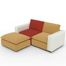 Ainfox L shaped Module Sofa 2 Seat And 1 Ottoman For Living Room,Vila,Apartment