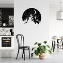 Mountain Night Metal Wall Art – Night Sky Stars Scenic Nature Home Decor