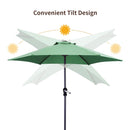 Ainfox 7.5FT Patio Umbrella Outdoor Table Umbrella,Market Umbrella with Push Button Tilt and Crank for Garden, Lawn, Deck, Backyard & Pool