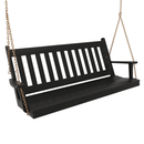 Keystone Amish Co. 5 Foot Franklin Porch Swing, Black