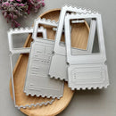 Large Postage Frame Scrapbooking Cutting Die by Wizardi QJ05