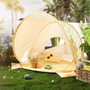 Tiny Land® One-Stop Beach Toy & Tent Set – Pastel Yellow Stripes