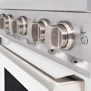 ZLINE 30"Classic Gas Range, Convection Gas Oven, DuraSnow® Stainless Steel, White Matte Door CGRS-WM-30