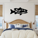 Bass Fish Design Alternative Metal Wall Art – Fishing Lake House & Cabin Decor