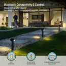 ALPR11 10W RGBCW Bluetooth Smart LED Landscape Pathway Light 2x or 4x Package, 12V-24V AC/DC 400LM
