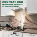 36“ Range Hood Insert, 600 CFM Built-in Stainless Steel Kitchen Hood with LED Lights - NX-HOOD-36