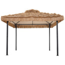 Pergard 10' x 10'FT Straw Canopy, Imitation Straw 4-Corner Gazebo Canopy