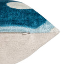 Handmade Velvet Pillow – Blue Retro Grid Pattern, 16x24"