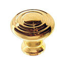 Nickel or Brass Round Art Deco Knob