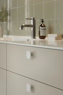Glossy White "Tabula" Cabinet Knob and Drawer Pull