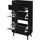 Rattan, Allen 2 door 1 drawer cabinet, shoe rack, double layer, suitable for entrance