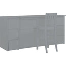 Full Size Murphy Bed with Drawers, Cabinets and USB Ports,Gray
