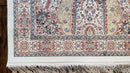 Beige & Cream Small Turkish Silk Rug, Bamboo Silk, Power-Loomed, Persian Design, High Quality, Soft Accent Rug, 3x5 ft, 2' 8" x 4' 11"