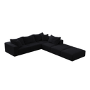 Oversized sponge cloud sofa,Modern Upholstered Sectional Sofa Couch Set,Modular 162' L Shaped Sectional Living Room Sofa Set With 6 Pillows,Free Combination Sofa Couch for Living Room,Bedroom