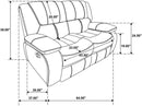 Red Faux Leather Reclining Loveseat With Manual Recline