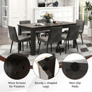 63 Inch Wood Dining Table For 4 To 6 People Grey Ideal For Dining Room