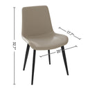 Dining Chairs 4PCS, Modern Kitchen & Dining Room Chairs, Upholstered Faux Leather Cushion Seat and Sturdy Metal Legs