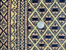 Pakistani Bokhara Turkoman Rug 9x11, Cream, Handmade Wool Vintage Carpet