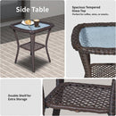 Comfortable Wicker Swivel Rocker Chairs With Side Table
