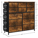Brown Rustic Dresser With 12 Drawers Extra Storage