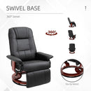 Manual Recliner Chair With Footrest And Swivel Base