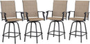 Swivel Outdoor Bar Stools Set of Four Durable Chairs