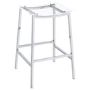 Jovani Acrylic Backless Bar Stool Chrome (Set of 2)