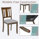 Kitchen Dining Set, Rectangular Dining Table With Upholstered Chairs