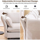 Modular Sectional Sofa,  L Shaped Couch Set for Living Room, 4-Seater Comfy Cloud Couches with Movable Ottoman Beige