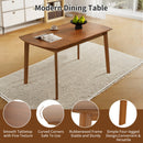 47 Inch Mid Century Modern Dining Table, Solid Wood Kitchen & Dining Room Table for 4, Minimalist Table for Dining Room, Rectangular Dinette Table, Easy Assembly