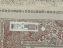 Turkish Silk Runner Rug 2.6 x 8, Hunting Design, Ivory, Bamboo Silk, New