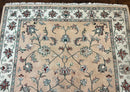 Indo Persian Rug 6x9, Handmade Vintage Wool Carpet, Floral Allover