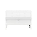 Queen Size Murphy Bed with Built-In Charging Station and a Shelf, White