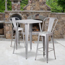 Commercial Grade Metal Barstool Set for Indoor Outdoor Use