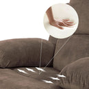 Corduroy Living Room Set Reclining Sofa Loveseat Taupe