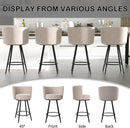 Stylish Swivel Bar Stools Set of Two Beige