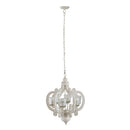 Farmhouse Chandelier, 6 Light Wood Chandelier Pendant Light Fixture With Adjustable Chain For Dining Room Living Room Entryway, Bulb Not Included