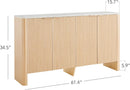 61 Inch Oak Sideboard Cabinet With Adjustable Shelves