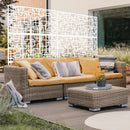 Outdoor & Indoor Privacy Screen Metal Privacy Screen 76' H×48' W, Freestanding Decorative Privacy Screen for Deck Balcony Patio, Privacy Fence Panels for Outside Lawn Garden PS114 WHITE
