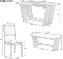 Natural Vintage Rustic Handcrafted Dining Table Set
