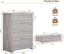 Washed Grey Farmhouse 4 Drawer Distinctive Dresser