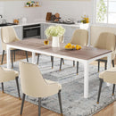 78 Inch Rustic Wood Dining Table Rectangular For Kitchen