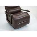 Swivel Rocker Recliner Power Glider Chair with Solid Wood Armrests - Extra Wide Reclining Sofa Chair Upholstered Faux Leather Living Room Single Sofa 350 lbs