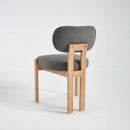 Wooden Dining Chairs Set of 2, Modern Fabric Upholstered Dining Room Chair Kitchen Chairs, Farmhouse Dinner Chair for Kitchen Dining Room