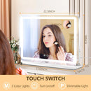 23x18 Inch Vanity Mirror With LED Three Color Dimmable Lights